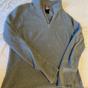 Gray North Face Fleece 3/4 Zip $12.00